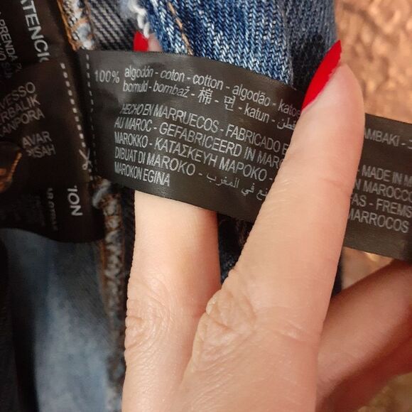 Zara Denim Long Sleeve Belted Coat/Wrap Dress - Picture 2 of 16